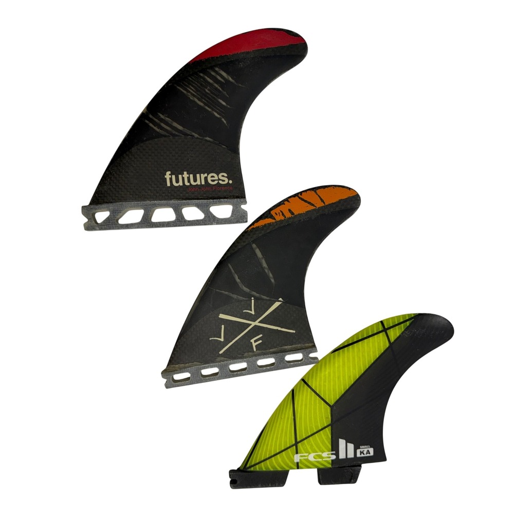 Mixed Surfboard Fins Lot Futures John John Florence FCS II KA Small Captain Fin